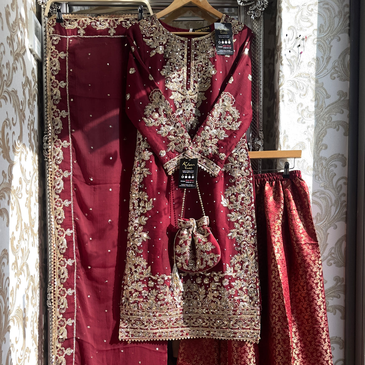 Long kameez & banarsi plazo suit