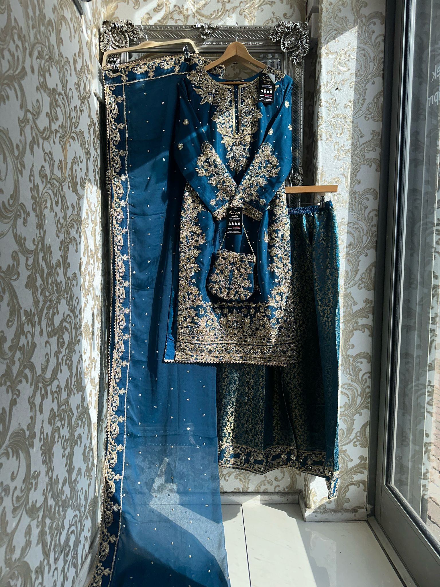Long kameez & banarsi plazo suit